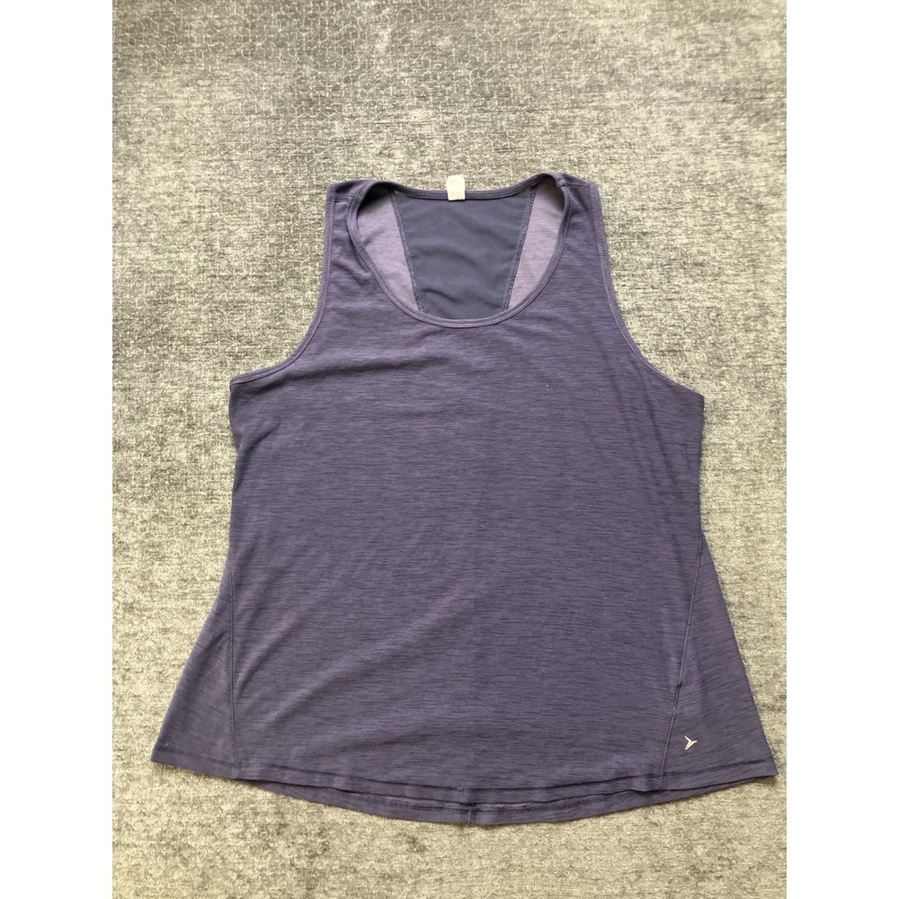 Old Navy Active Breathe On Tank Top Womens XL Heather Purple Stretch Scoop Neck